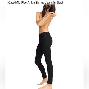 Rag & Bone Cate Mid Rise Skinny Jeans - Black.